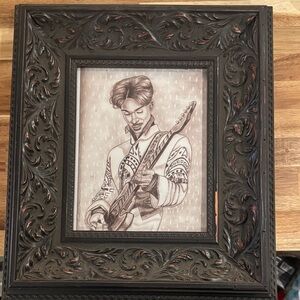 Framed print of drawing of "Prince"